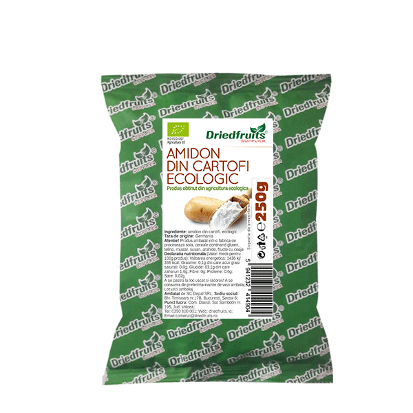 Amidon din cartofi BIO Driedfruits – 250 g Dried Fruits Produse Naturale pentru Patiserii, Cofetarii & Brutarii